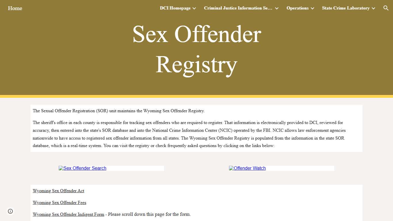 Home - Sex Offender Registry